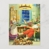 サンタおよび夫人クロースクリスマスの後の日 シーズンポストカード (正面)