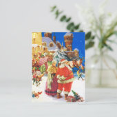 サンタおよび夫人クロース、クリスマスイブ、北極 シーズンポストカード (スタンド正面)