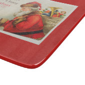 サンタおよび男の子のヴィンテージのノスタルジアのクリスマス カッティングボード (角)