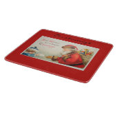 サンタおよび男の子のヴィンテージのノスタルジアのクリスマス カッティングボード (角)