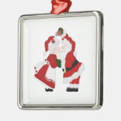 サンタおよびClause夫人のキスをするなオーナメント メタルオーナメント (左)