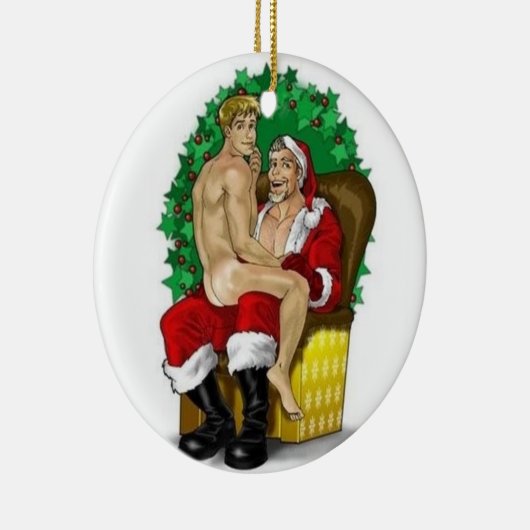 サンタおよびTwinkの陽気なオーナメント セラミックオーナメント (右)