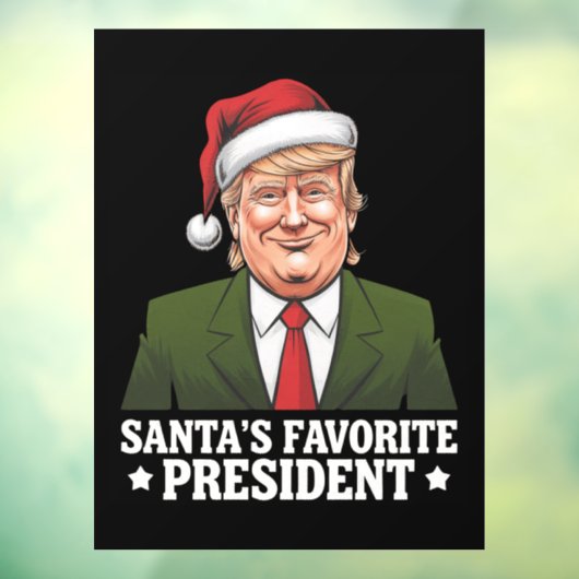 サンタお気に入りののトランプおもしろいクリスマス ウィンドウサイン