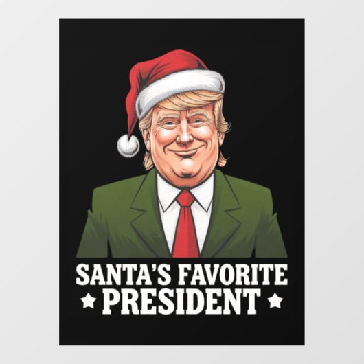 サンタお気に入りののトランプおもしろいクリスマス ウィンドウサイン (シート)
