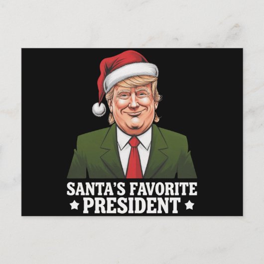 サンタお気に入りののトランプおもしろいクリスマス シーズンポストカード (正面)