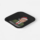 サンタお気に入りののトランプおもしろいクリスマス ペーパープレート (傾斜あり)
