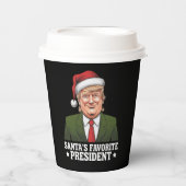 サンタお気に入りののトランプおもしろいクリスマス 紙コップ (正面)