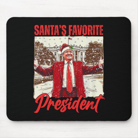 サンタお気に入りののトランプ大統領2024 Christmas Fu マウスパッド (正面)