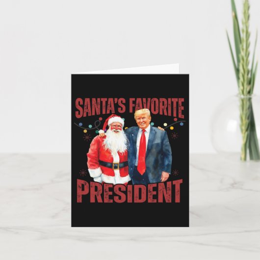 サンタお気に入りののトランプ大統領Santa H カード (正面)