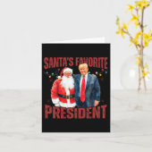 サンタお気に入りののトランプ大統領Santa H カード (黄色い花)