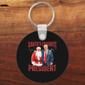 サンタお気に入りののトランプ大統領Santa H キーホルダー (正面)