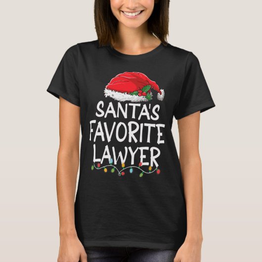 サンタお気に入りのの弁護士クリスマスサンタクロース Tシャツ (正面)