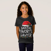 サンタお気に入りのの弁護士クリスマスサンタクロース Tシャツ (正面フル)