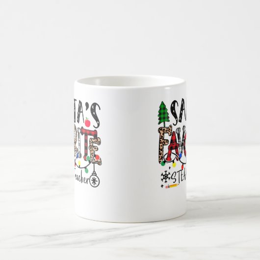 サンタお気に入りのの蒸気先生おもしろいクリスマスバフ コーヒーマグカップ (中央)