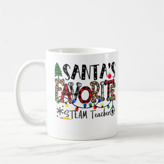 サンタお気に入りのの蒸気先生おもしろいクリスマスバフ コーヒーマグカップ