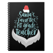 サンタお気に入りのの1年生先生おもしろいクリスマス ノートブック (正面)