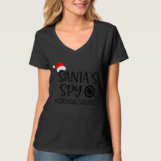 サンタお気に入りのカウンセラーSanta Spy Counselor Lif Tシャツ (正面)