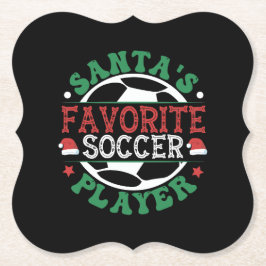 サンタお気に入りのサッカー選手 ペーパーコースター