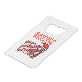 サンタお気に入りのスおもしろいいけな大人用のクリスマス クレジットカード栓抜き (裏面アングル)