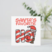 サンタお気に入りのスおもしろいいけな大人用のクリスマス サンキューカード (スタンド正面)