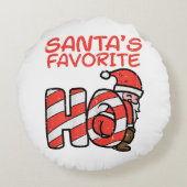 サンタお気に入りのスおもしろいいけな大人用のクリスマス ラウンドクッション (裏面)