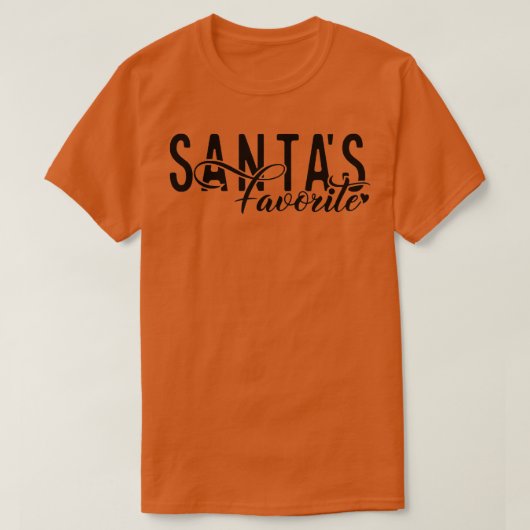 サンタお気に入りのスおもしろいクリスマスクリスマス衣装サンタ Tシャツ (デザイン正面)