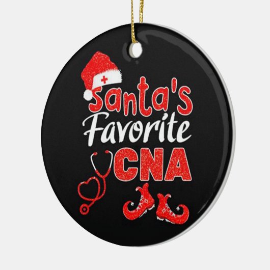 サンタお気に入りのスはクリスマスの飾り セラミックオーナメント (左)