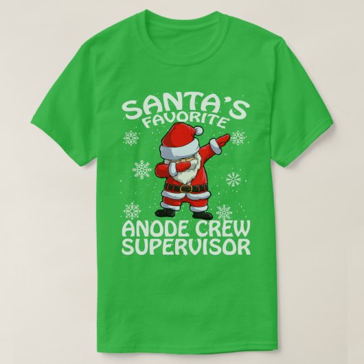サンタお気に入りのスアノードクルー監督者クリスマス Tシャツ (デザイン正面)