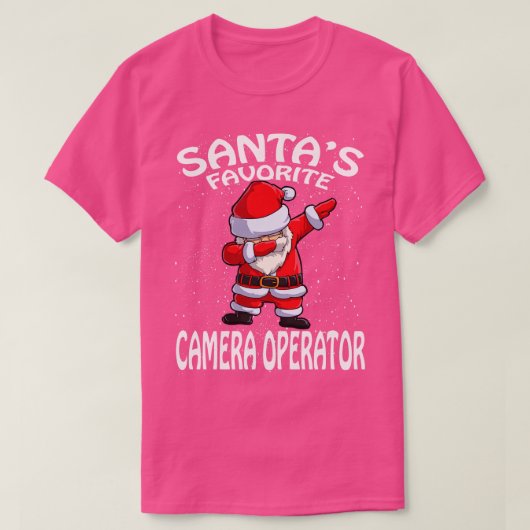 サンタお気に入りのスカメラ操作者のクリスマス Tシャツ (デザイン正面)