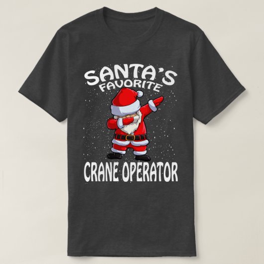 サンタお気に入りのスクレーンのオペレーターのクリスマス Tシャツ (デザイン正面)