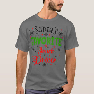 サンタお気に入りのストラックドライバークリスマスギット Tシャツ