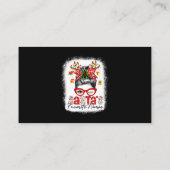 サンタお気に入りのスナースクリスマスメッシーブンブリーチド 名刺 (裏面)