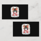 サンタお気に入りのスナースクリスマスメッシーブンブリーチド 名刺 (正面/裏面)