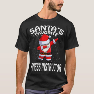 サンタお気に入りのスフィットネスインストラクタークリスマス Tシャツ