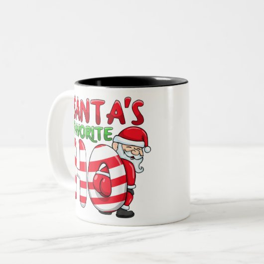 サンタお気に入りのスホサンタお気に入りのホガールズキリスト ツートーンマグカップ (正面左)