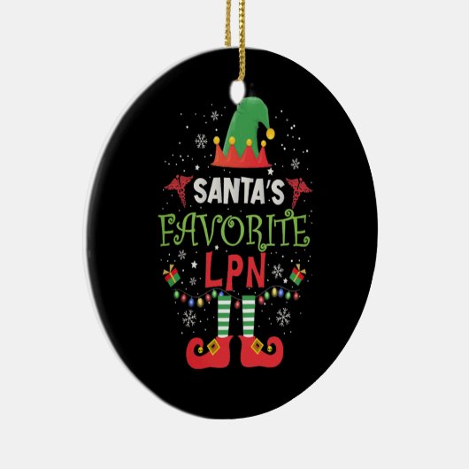 サンタお気に入りのスマッサージセラピスト セラミックオーナメント (右)