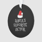 サンタお気に入りのス俳優クリスマス演技女優 オーナメント (正面)