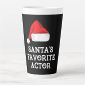 サンタお気に入りのス俳優クリスマス演技女優 カフェラテマグ (正面)