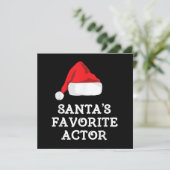 サンタお気に入りのス俳優クリスマス演技女優 サンキューカード (スタンド正面)