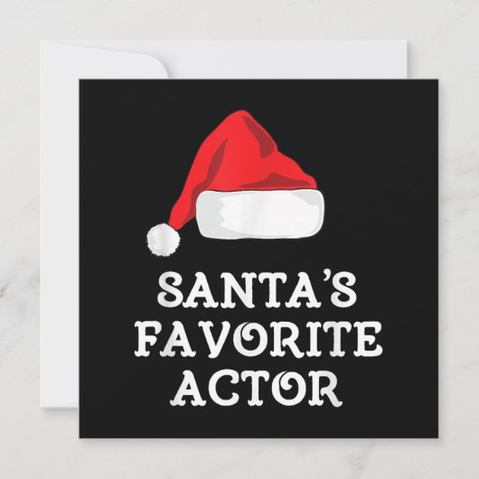 サンタお気に入りのス俳優クリスマス演技女優 サンキューカード (正面)