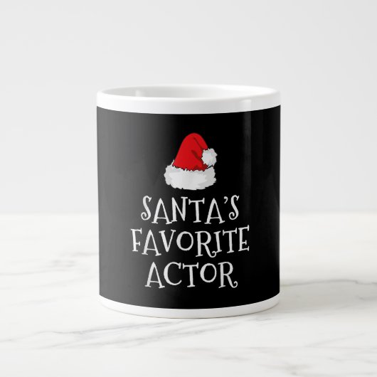 サンタお気に入りのス俳優クリスマス演技女優 ジャンボコーヒーマグカップ (正面)