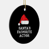 サンタお気に入りのス俳優クリスマス演技女優 セラミックオーナメント (右)