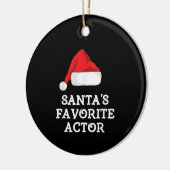 サンタお気に入りのス俳優クリスマス演技女優 セラミックオーナメント (左)