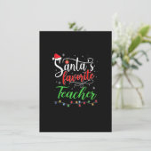 サンタお気に入りのス先生おもしろいクリスマスサンタハット 招待状 (スタンド正面)