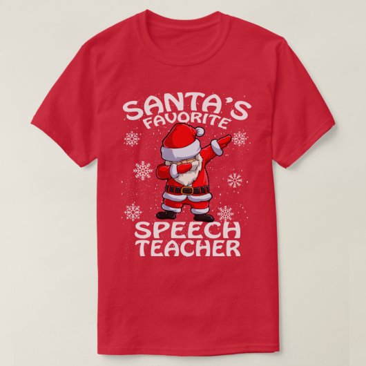 サンタお気に入りのス先生クリスマス Tシャツ (デザイン正面)