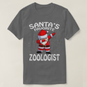 サンタお気に入りのス動物学者クリスマス Tシャツ (デザイン正面)