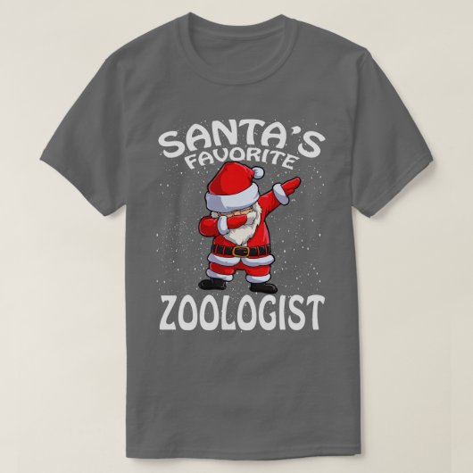 サンタお気に入りのス動物学者クリスマス Tシャツ (デザイン正面)
