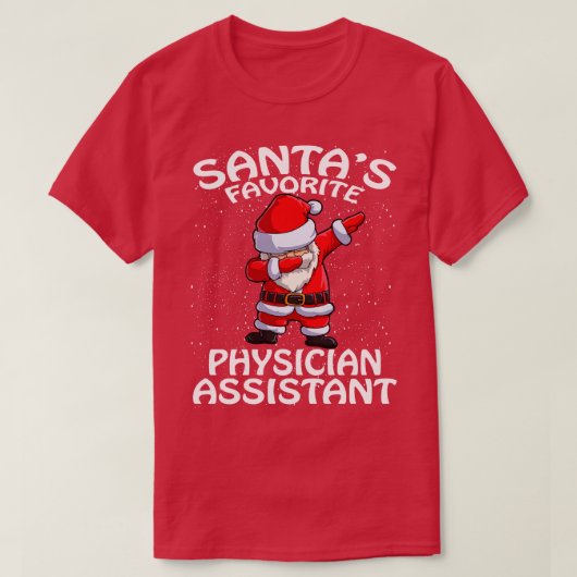 サンタお気に入りのス医師アシスタントクリスマス Tシャツ (デザイン正面)