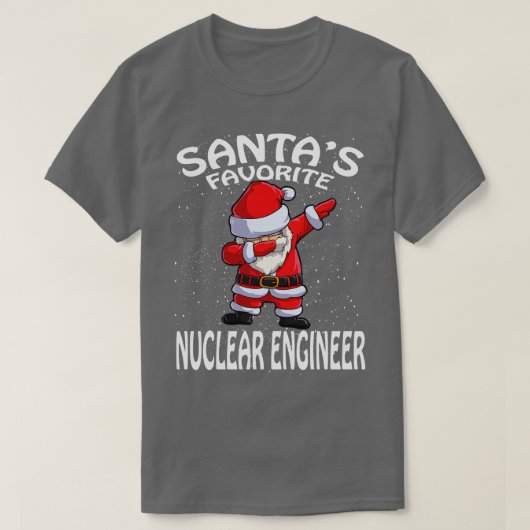 サンタお気に入りのス原子力技術者のクリスマス Tシャツ (デザイン正面)