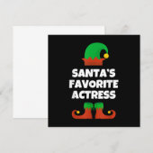 サンタお気に入りのス女優クリスマス演技女優 サンキューカード (正面/裏面)